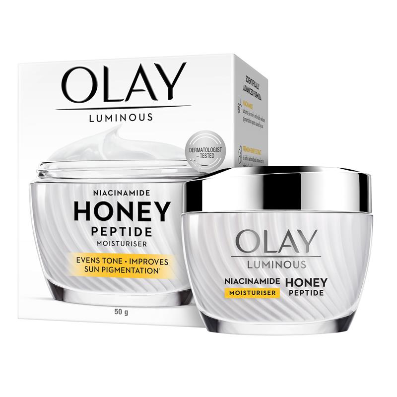 Load image into Gallery viewer, Olay Luminous Niacinamide Honey Peptide Moisturiser 50g

