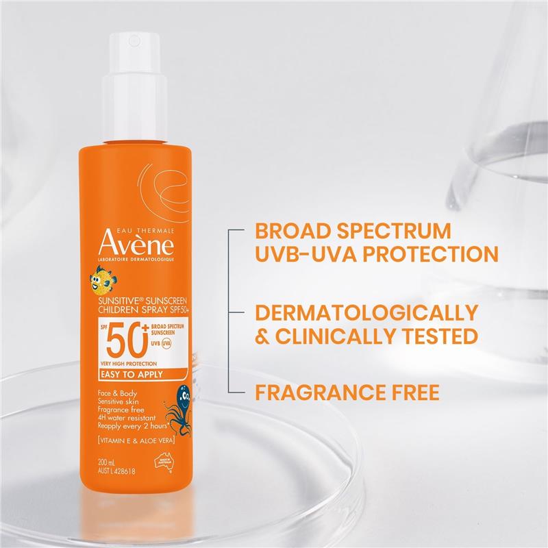 Load image into Gallery viewer, Avene Sunsitive Sunscreen Children Spray SPF 50+ 200ml
