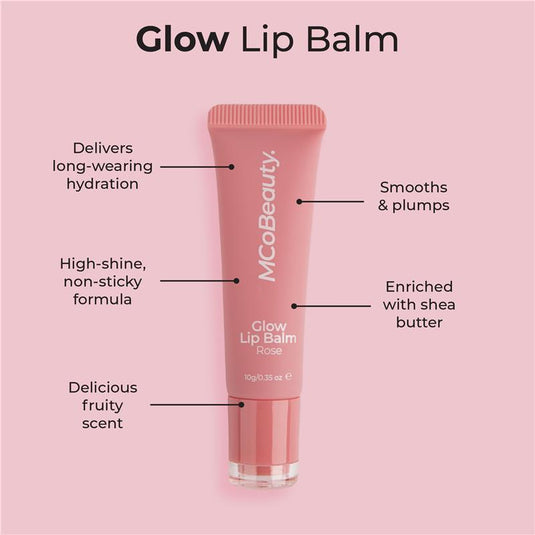 MCoBeauty Glow Lip Balm Rose NEW