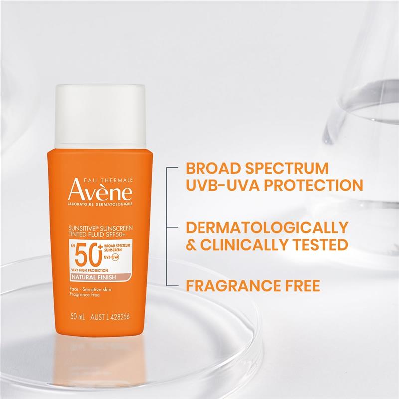 Load image into Gallery viewer, Avene Sunsitive Sunscreen Tinted Fluid SPF 50+ 50ml
