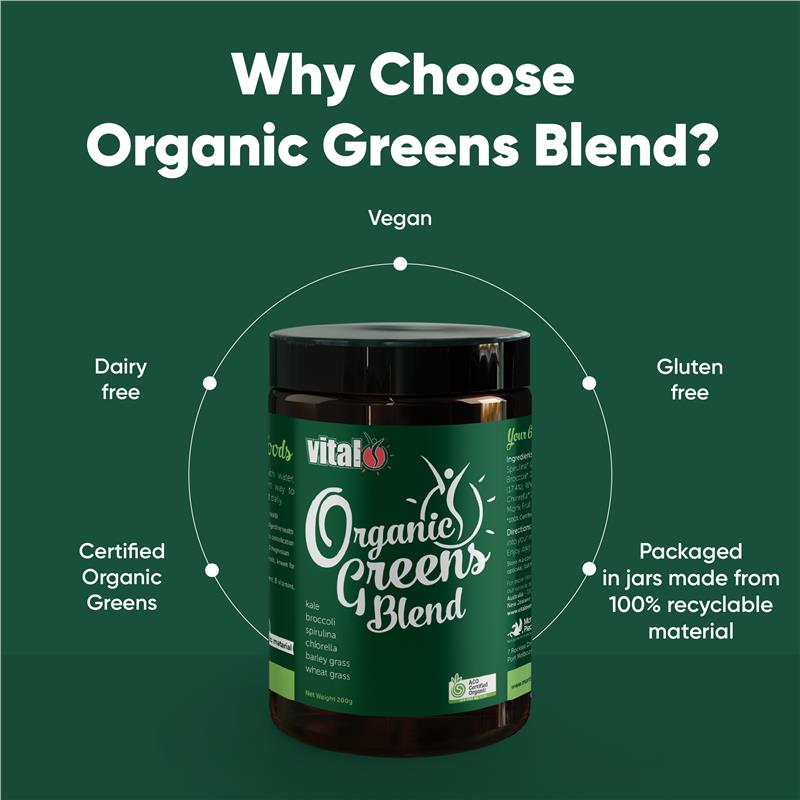 Load image into Gallery viewer, Vital Organic Greens Powder 200g Exclusive Size
