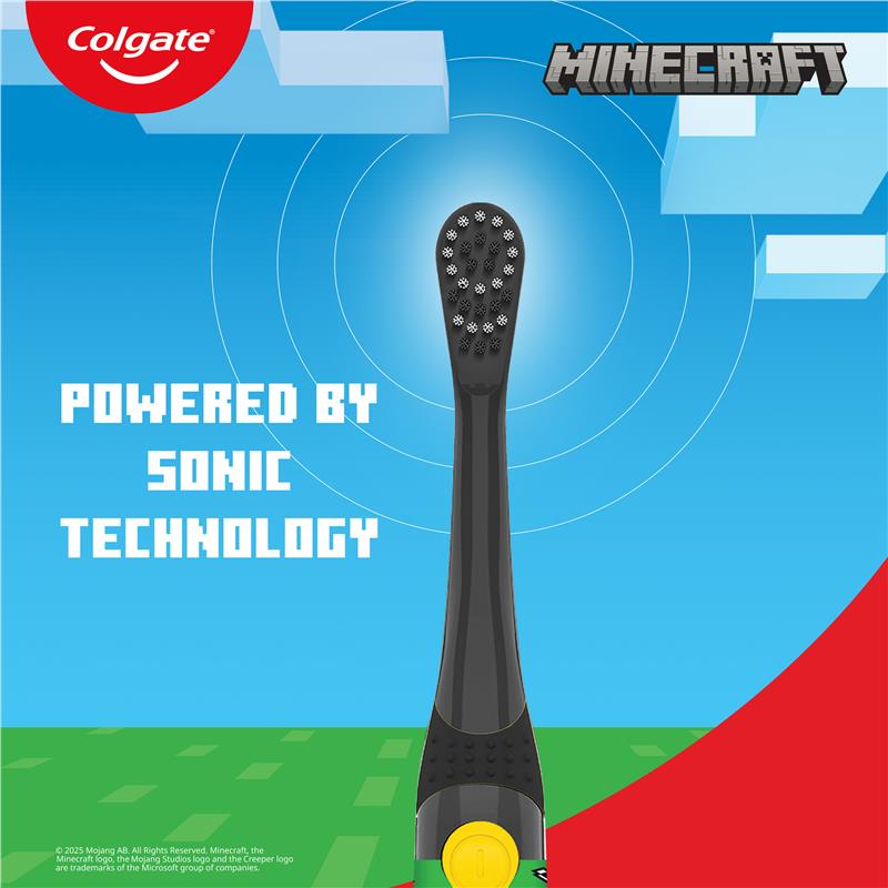 Load image into Gallery viewer, Colgate Toothbrush Kids Sonic Battery Toothbrush Minecraft
