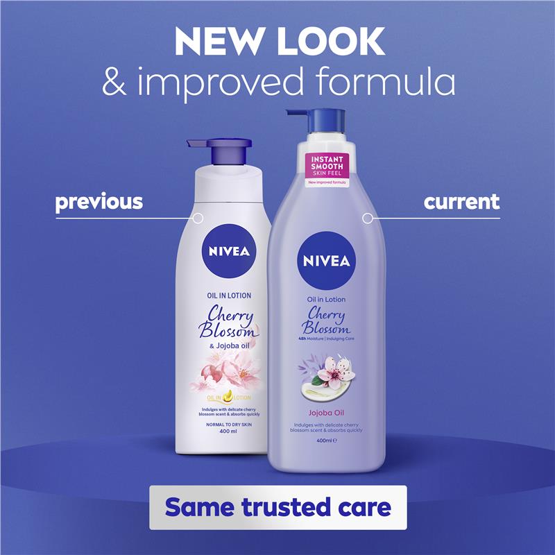 Load image into Gallery viewer, NIVEA Oil In Lotion Body Lotion Cherry Blossom &amp; Jojoba 400ml
