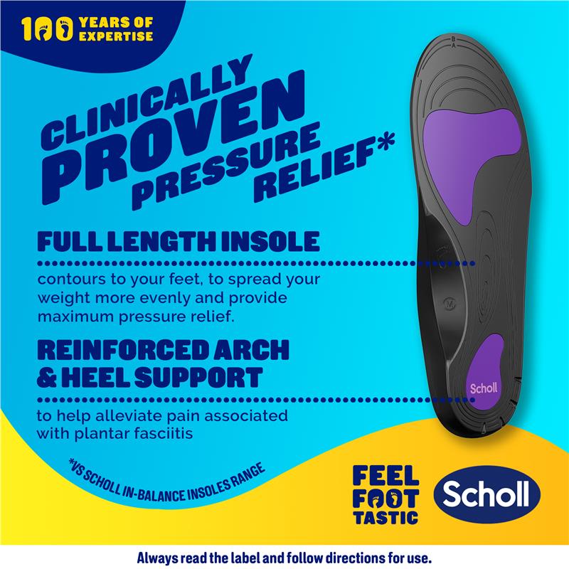 Load image into Gallery viewer, Scholl In Balance Pain Relief Plantar Fasciitis Orthotic Insole Large
