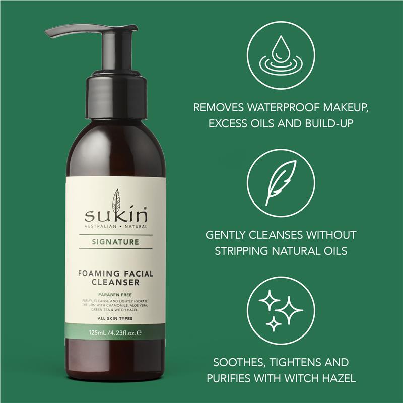 Load image into Gallery viewer, Sukin Signature Foaming Facial Cleanser Pump 125ml
