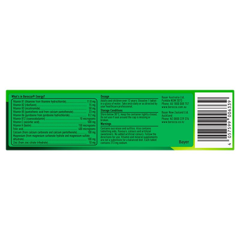Load image into Gallery viewer, Berocca Energy Orange 15 Effervescent Tablets
