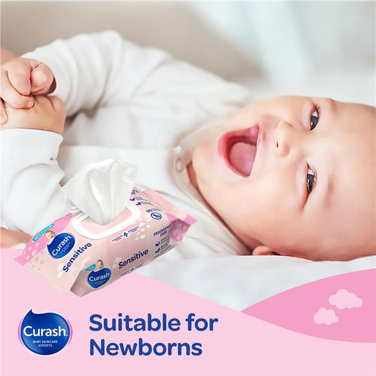 Curash Baby Sensitive Wipes 6 x 80 Value Pack