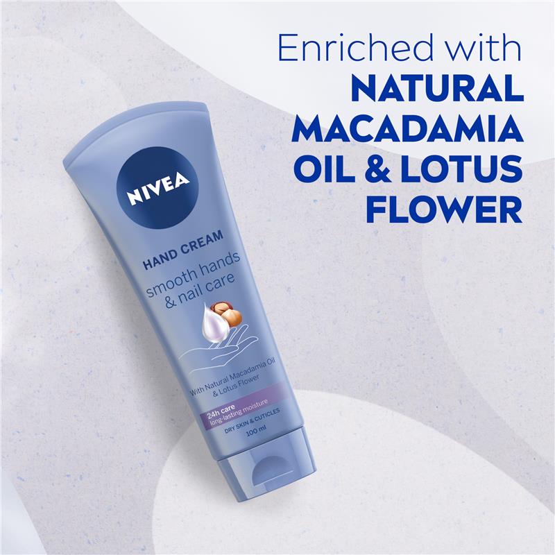 Load image into Gallery viewer, NIVEA Smooth Hands &amp; Nail Care Hand Cream 100ml
