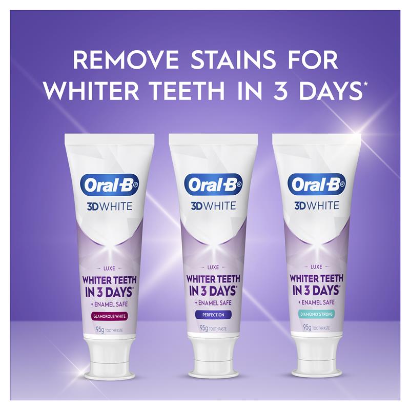 Load image into Gallery viewer, Oral B Teeth Whitening Toothpaste 3D White Luxe Diamond Strong 95g
