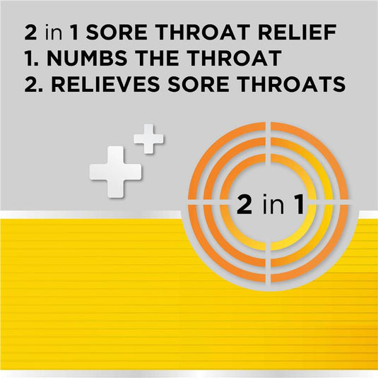 Strepsils Extra Honey Lemon Lozenges 16pk Fast Numbing Sore Throat Pain Relief with Anaesthetic