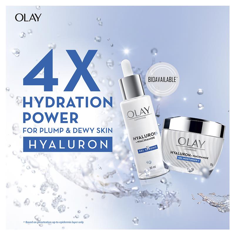Load image into Gallery viewer, Olay Luminous Hyaluron + Niacinamide Gel Moisturiser 50g
