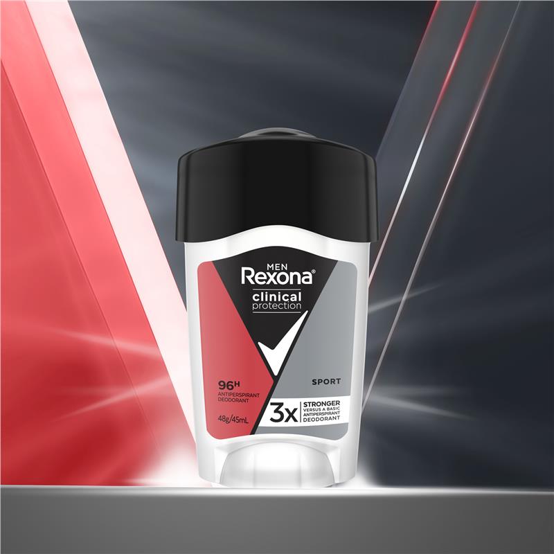 Load image into Gallery viewer, Rexona Men Clinical Protection Antiperspirant Cream Stick Sport 45ml
