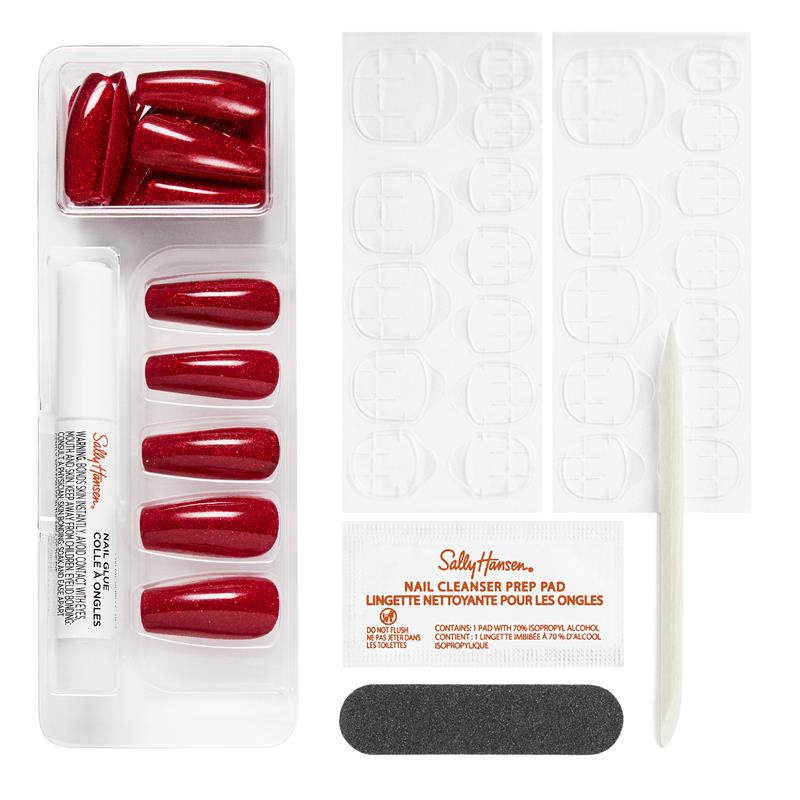 Load image into Gallery viewer, Sally Hansen Salon Effects Perfect Manicure 24 Press On Nails Once Upon A Holiday Collection You Sleigh Me
