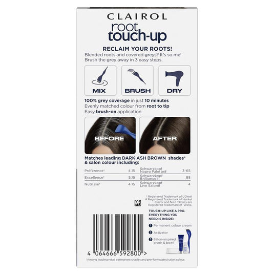 Clairol Root Touch Up Permanent Hair Colour 4A Dark Ash Brown