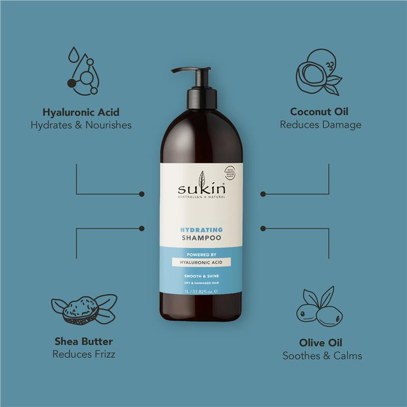 Load image into Gallery viewer, Sukin Hydrating Shampoo 1 Litre
