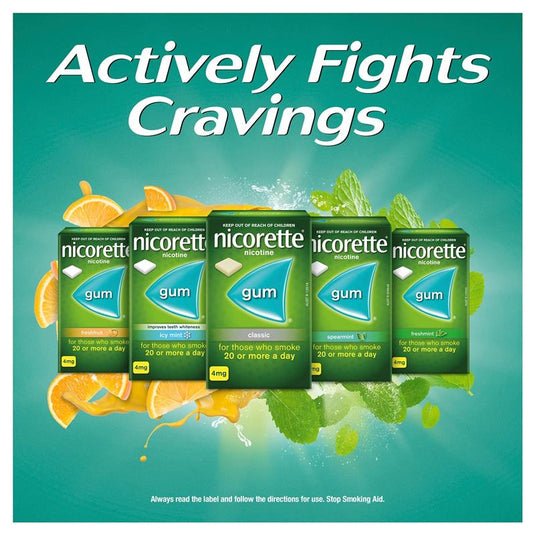 Nicorette Gum 4mg Classic 75 Pieces