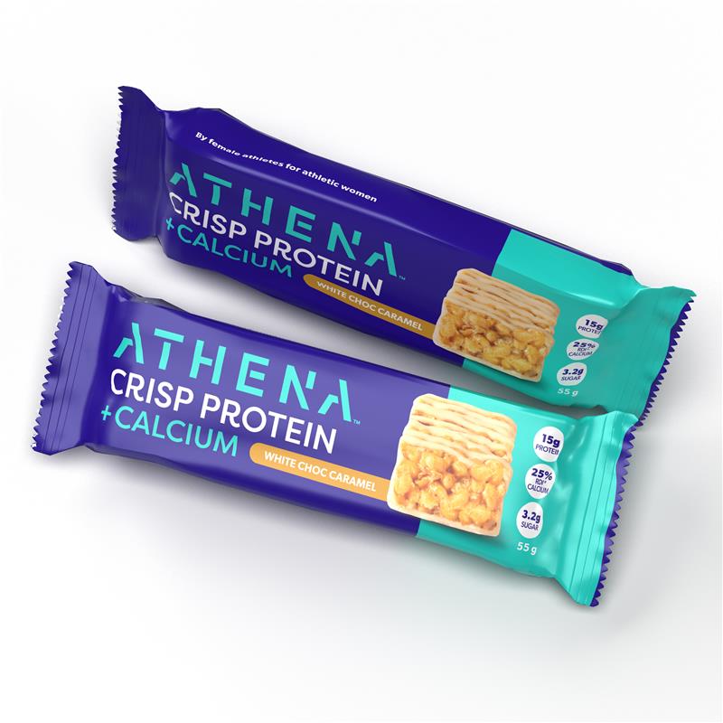Load image into Gallery viewer, Athena Crisp Protein + Calcium White Choc Caramel 55g
