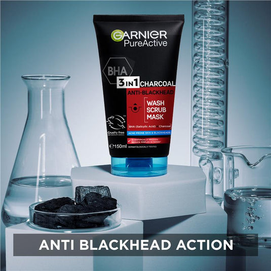 Garnier Pure Active Intensive Charcoal 3-in-1 Wash 150ml