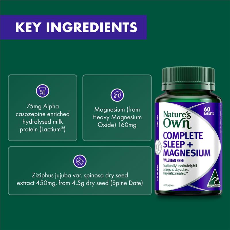 Load image into Gallery viewer, Nature's Own Complete Sleep + Magnesium 60 Tablets
