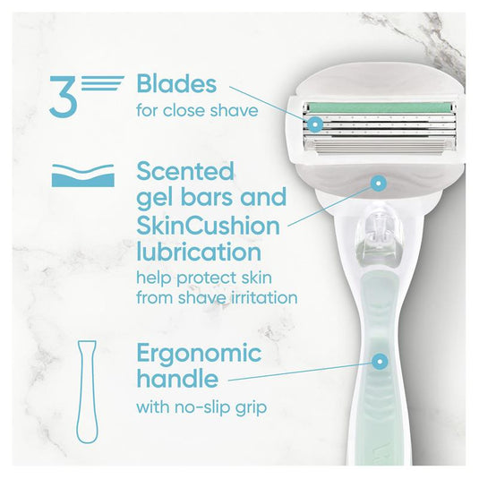 Gillette Venus ComfortGlide Sensitive Blades 4 Pack Refill
