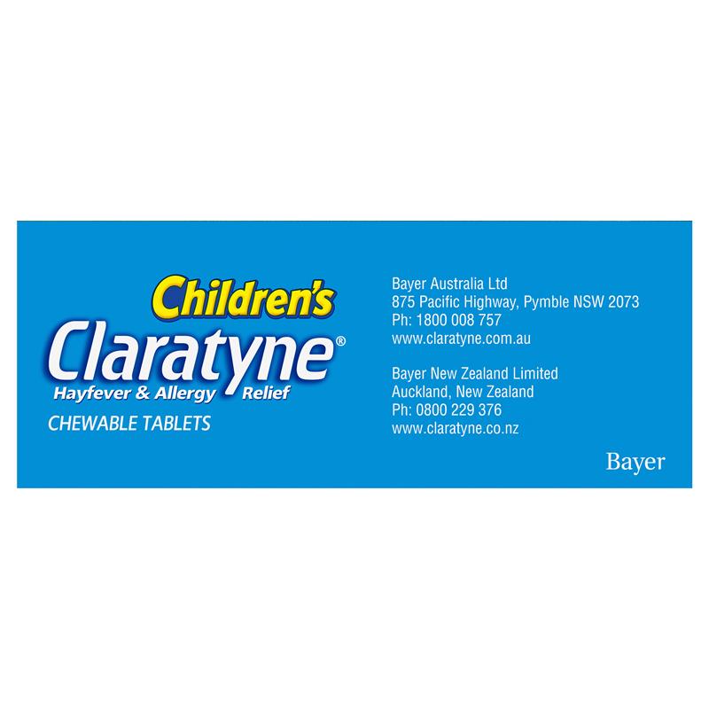 Load image into Gallery viewer, Claratyne Children’s Hayfever &amp; Allergy Relief Grape 50 Chewable Tablets
