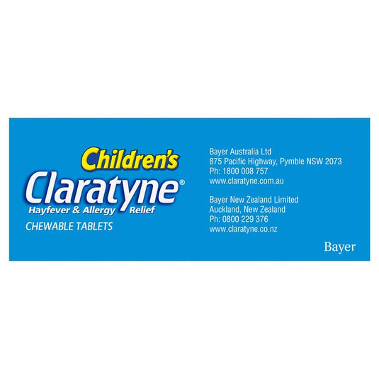 Claratyne Children’s Hayfever & Allergy Relief Grape 50 Chewable Tablets