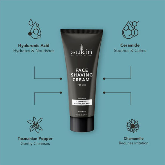 Sukin For Men Shaving Cream 200ml