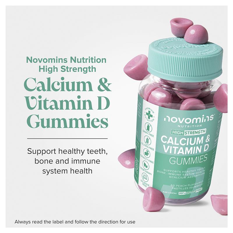Load image into Gallery viewer, Novomins Calcium &amp; Vitamin D 60 Gummies NEW
