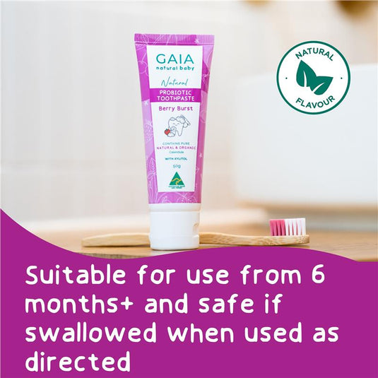 Gaia Natural Baby Probiotic Toothpaste Berry Burst 50g