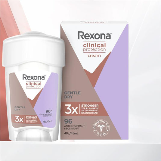 Rexona Women Clinical Protection Antiperspirant Cream Stick Gentle Dry 45ml