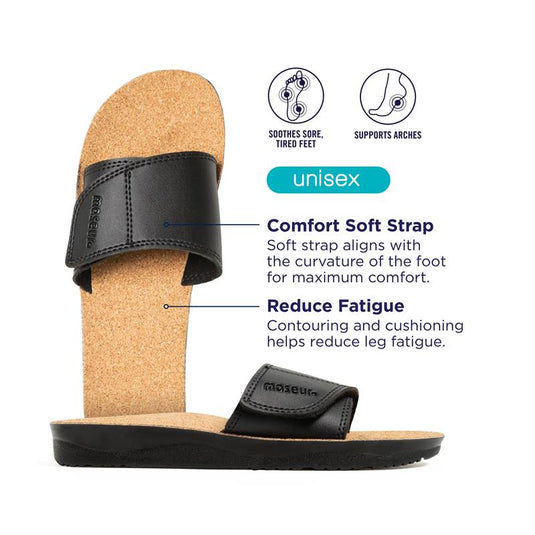 Maseur Gentle Massage Sandal Black Size 7 Unisex