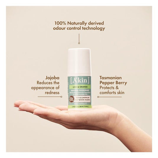 Akin Lime & Orange Deodorant Roll On 65ml