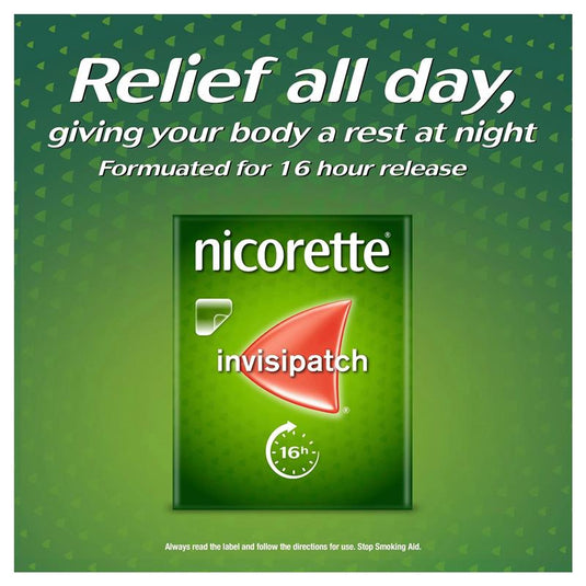 Nicorette Quit Smoking Nicotine 16 Hour Invisipatch Step 2 7 Pack