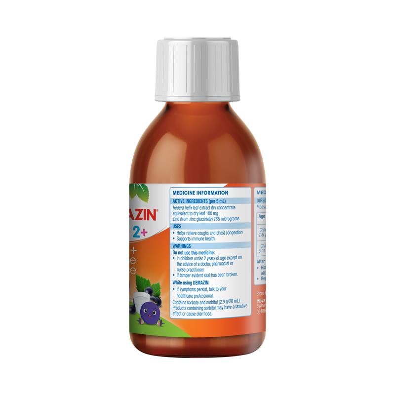 Load image into Gallery viewer, Demazin Kids 2+ Cough + Immune Defence 200ml
