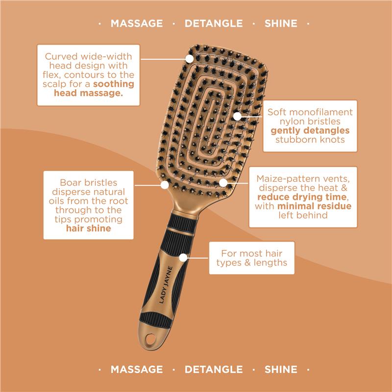 Load image into Gallery viewer, Lady Jayne Detangling Paddle Brush
