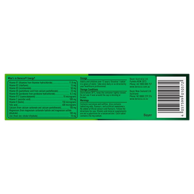 Load image into Gallery viewer, Berocca Energy Pinelime Crush 30 Effervescent Tablets Exclusive
