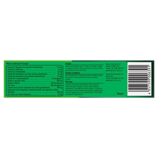 Berocca Energy Original Berry 30 Effervescent Tablets