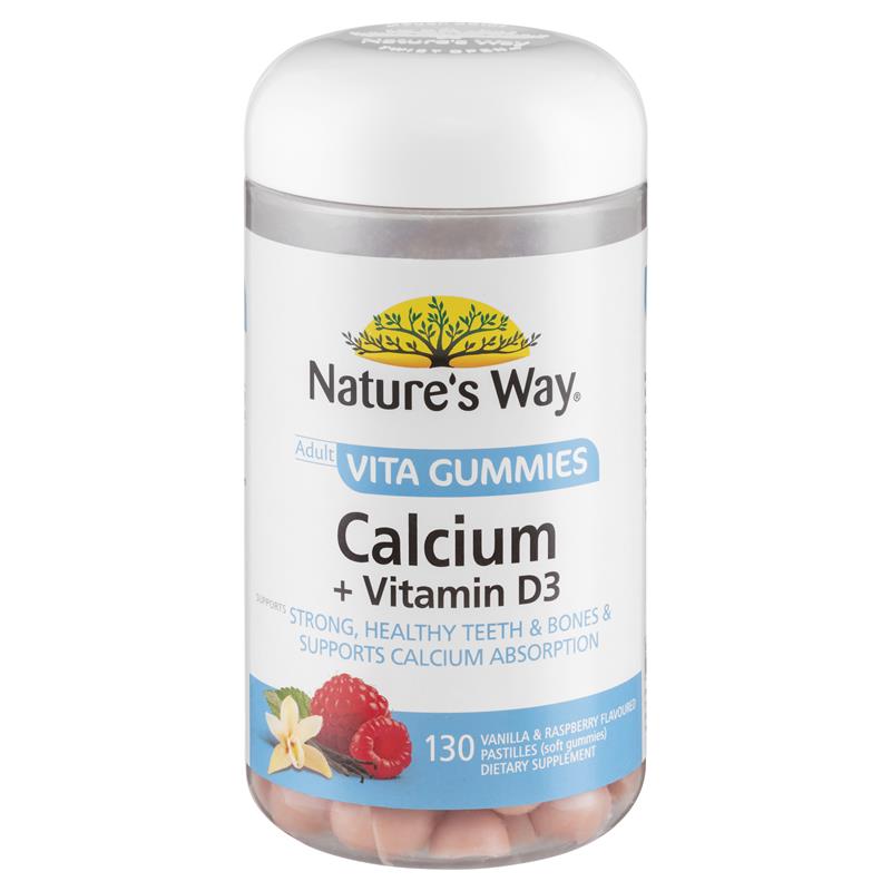 Load image into Gallery viewer, Nature's Way Adult Vita Gummies Calcium + D 130 Gummies Exclusive Size

