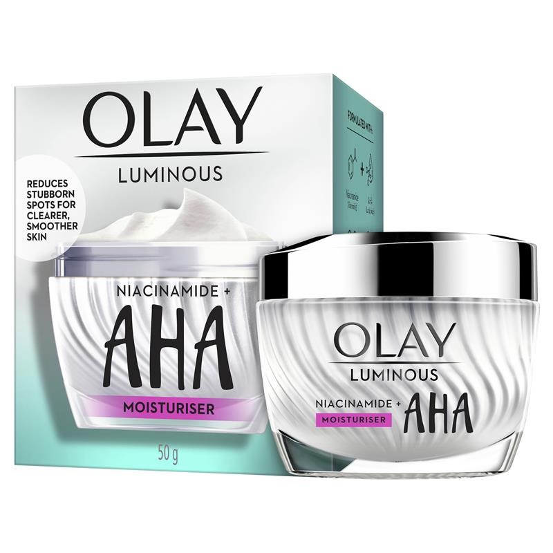 Load image into Gallery viewer, Olay Luminous Niacinamide + AHA Face Cream Moisturiser 50g
