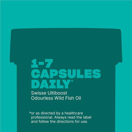 Swisse Ultiboost Odourless Wild Fish Oil 1000mg 500 Capsules Exclusive Size