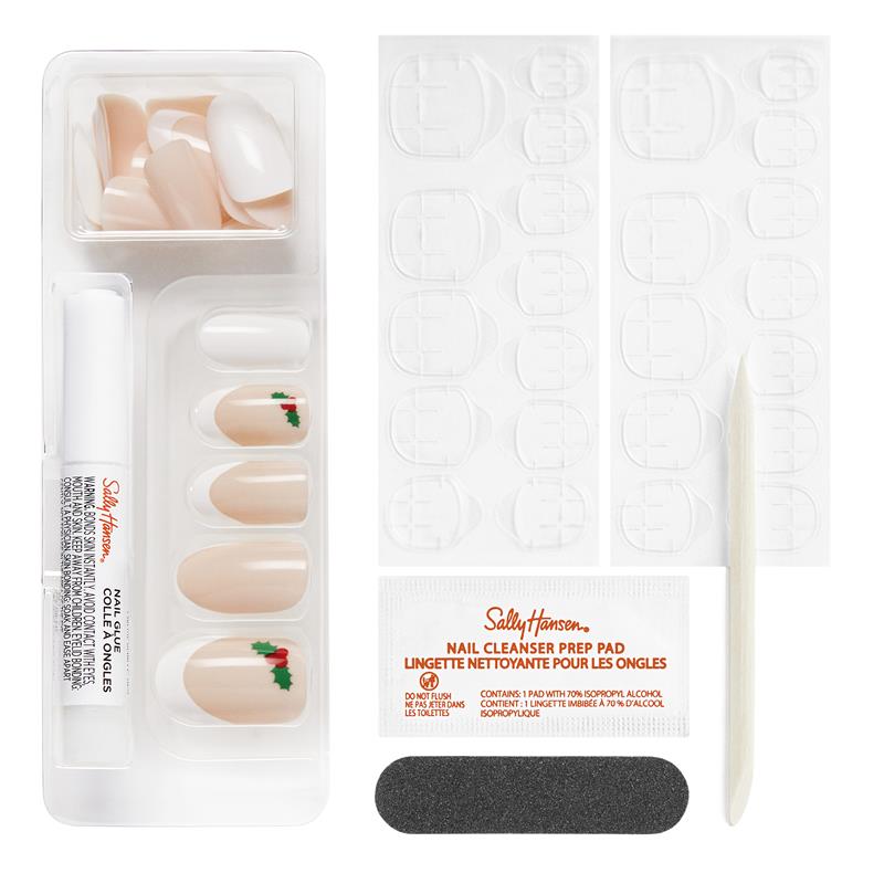 Load image into Gallery viewer, Sally Hansen Salon Effects Perfect Manicure 24 Press On Nails Once Upon A Holiday Collection Heartstrings
