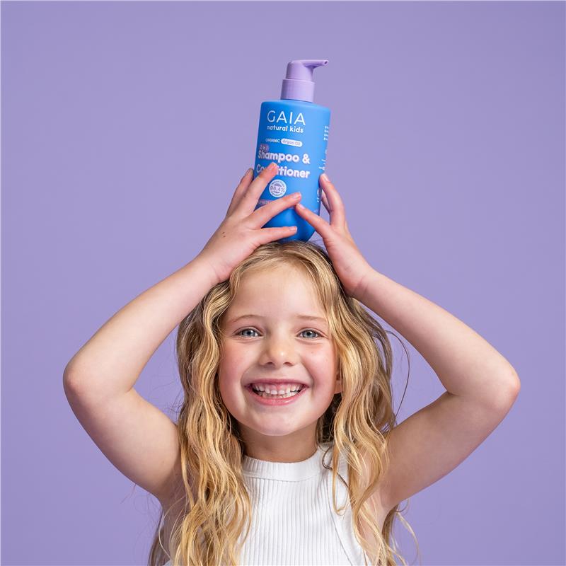 Load image into Gallery viewer, Gaia Natural Kids 2-in-1 Shampoo &amp; Conditioner 350mL
