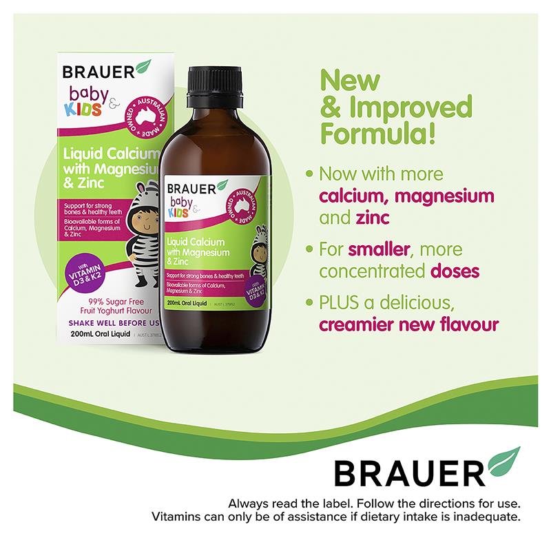 Load image into Gallery viewer, Brauer Kids Liquid Calcium with Magnesium &amp; Zinc 200ml

