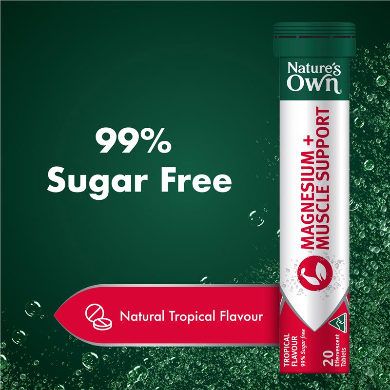 Load image into Gallery viewer, Nature's Own Magnesium + Muscle Support Effervescent 20 Tablets
