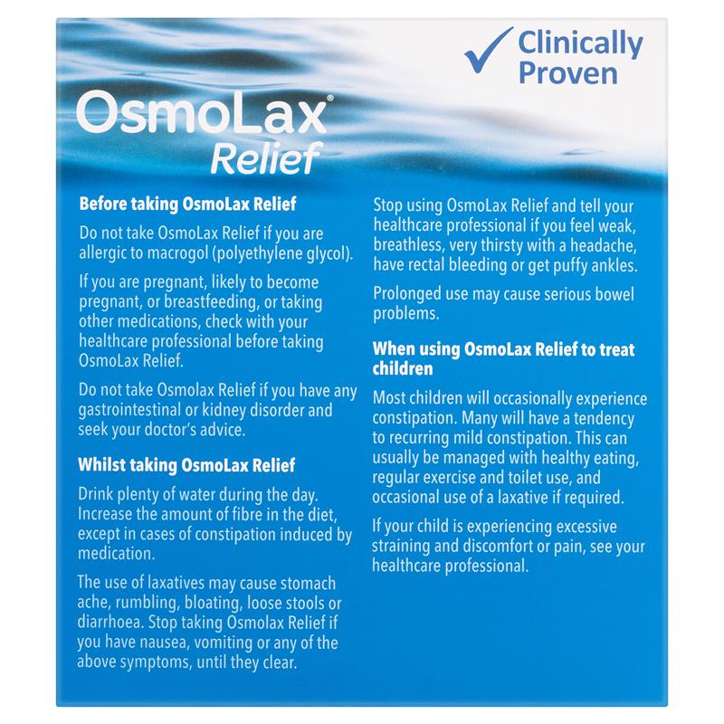 Load image into Gallery viewer, OsmoLax Relief Laxative Powder 49 Dose 833g - Macrogol Constipation Relief with No Salty Taste, Flavour Free &amp; Salt Free

