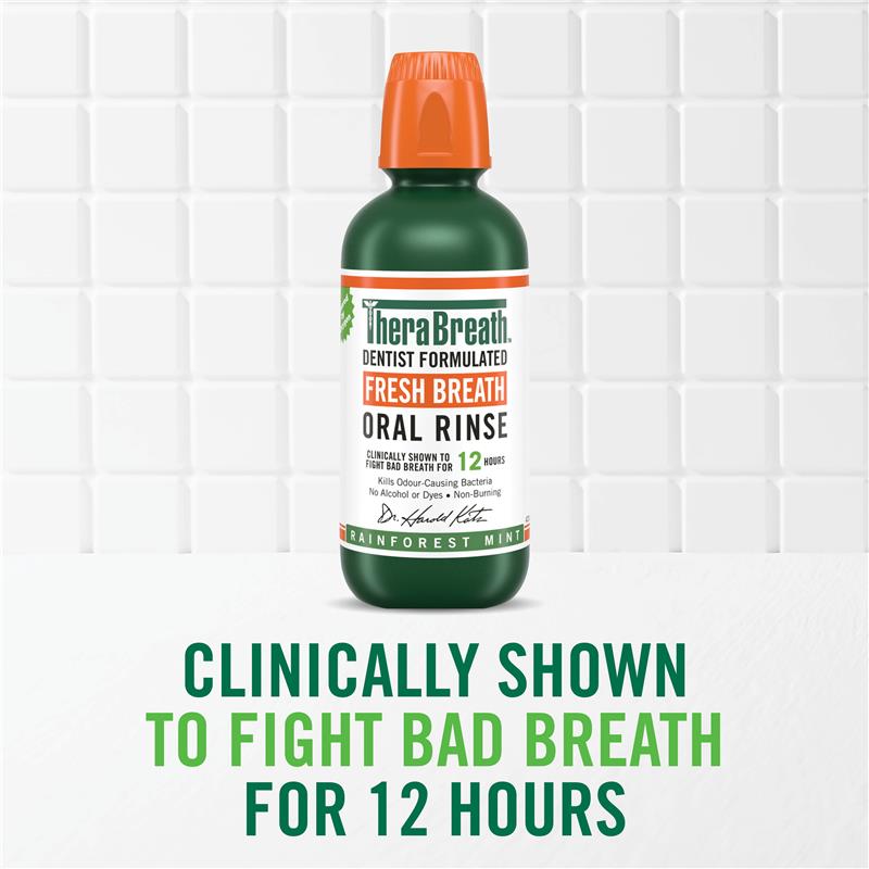 Load image into Gallery viewer, Therabreath Rainforest Mint Oral Rinse 473ml
