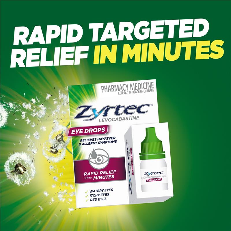 Load image into Gallery viewer, Zyrtec Antihistamine Hayfever &amp; Allergy Eye Drops 4mL
