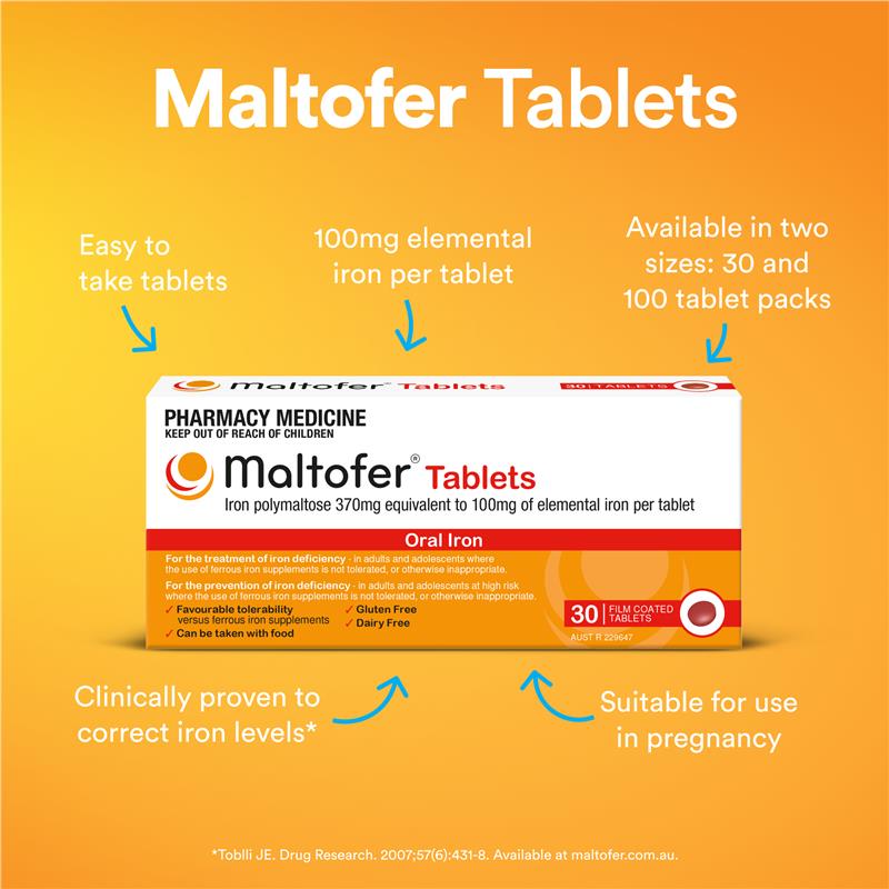 Load image into Gallery viewer, Maltofer Oral Iron 100mg 30 Tablets
