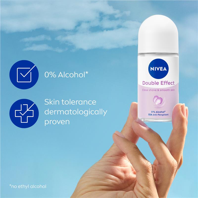 Load image into Gallery viewer, NIVEA Double Effect Roll On Deodorant 72H Protection 50ml
