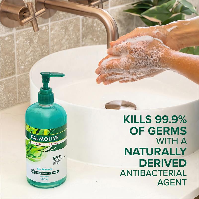 Load image into Gallery viewer, Palmolive Antibacterial Softwash Hand Wash Sea Minerals 500ml
